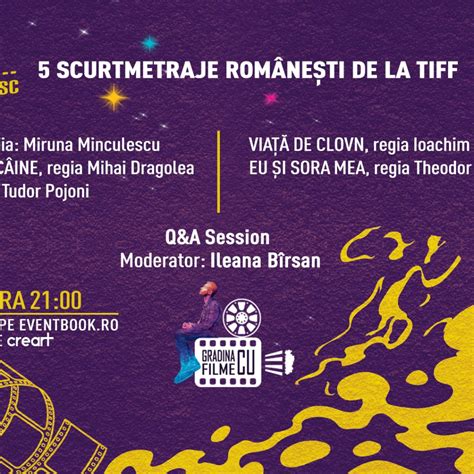 Seara Filmului RomÂnesc 5 Scurtmetraje RomÂneȘti De La Tiff Grădina