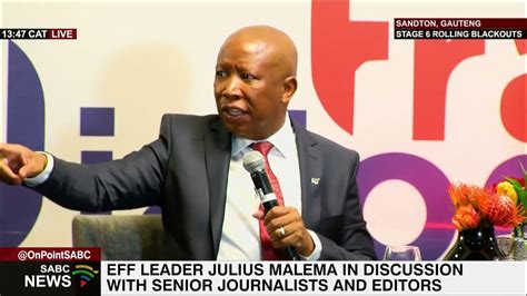 Eff Leader Julius Malema Hosts A Dialogue With Editors And Senior