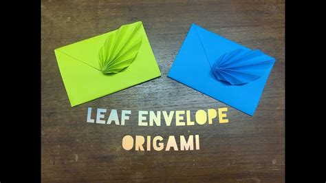 How To Make An Origami Leaf Envelope Origami Leaves Origami Paper