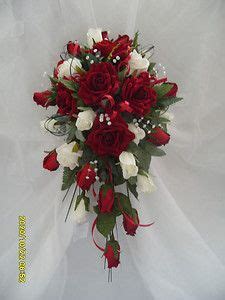 All bouquets can be customized. ivory and red wedding bouquets | red/ivory rose brides ...
