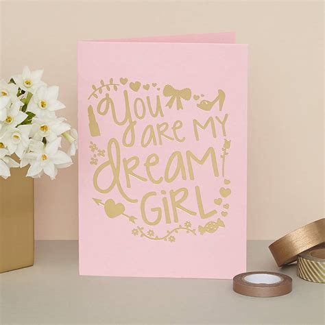 You Are My Dream Girl Card By Raspberry Blossom