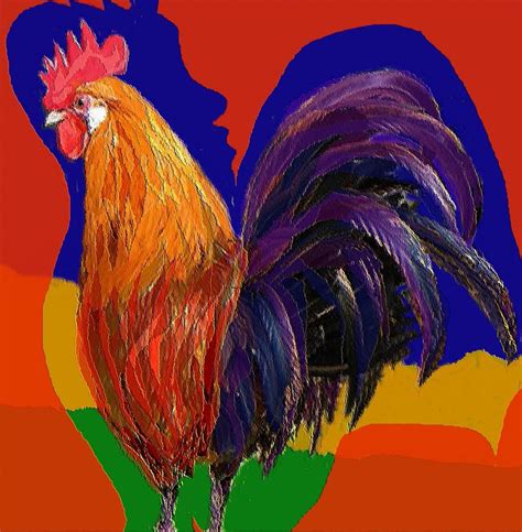 Two Cocks 1 Painting