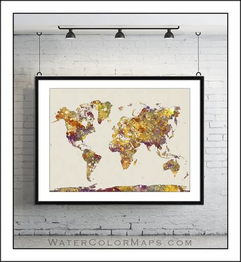 World Map Map Of The World Large World Map World Map Etsy