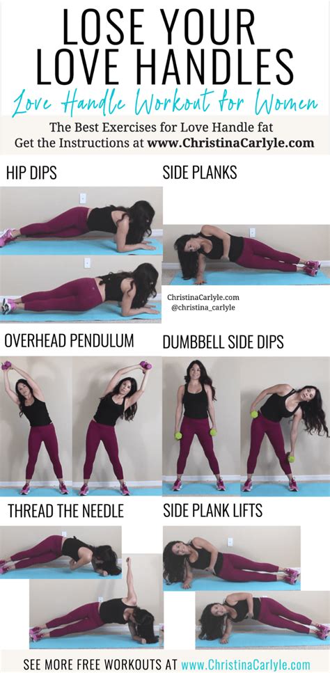 Love Handle Exercises To Reduce The Waist And Love Handle Fat Christina Carlyle