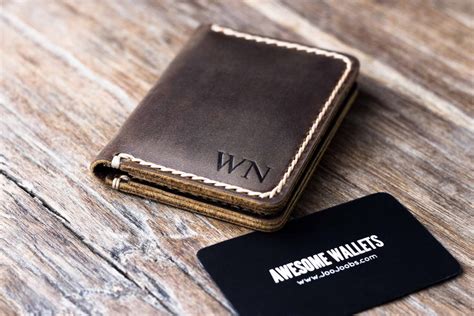 Leather Credit Card Wallet Handmade Personalized