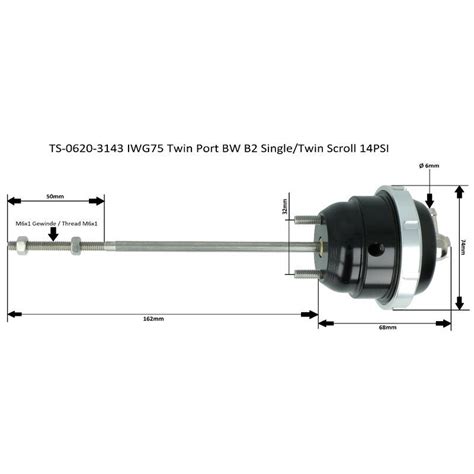 TWIN PORT Actuator 1 0 Bar 14 Psi BorgWarner EFR B2 Series Single