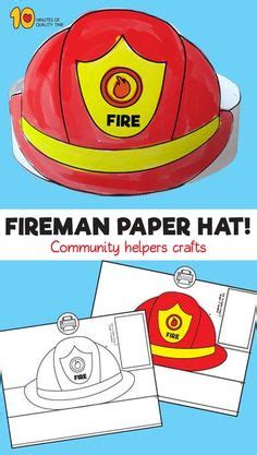 Fun kindergarten and preschool fire safety worksheets! Community Helpers Printable Paper Hats | Community helpers ...