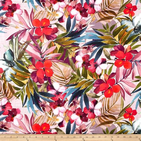 Telio Digital Printed Linen Tropical Floral Multi Prints Printing On