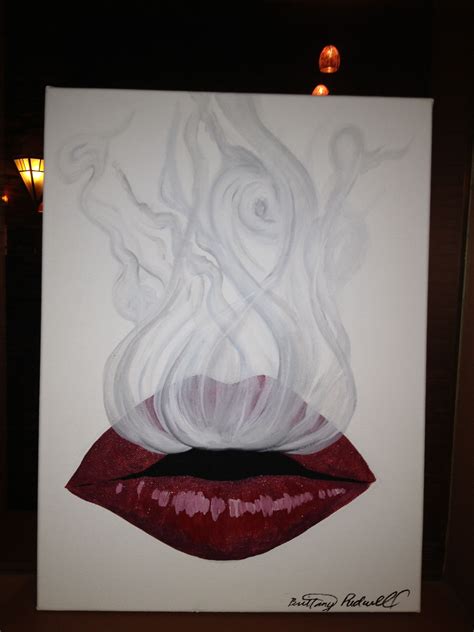 Red Lips Smoke Drawings Paintings Tattoo Ideas Smoke Drawing Smoke