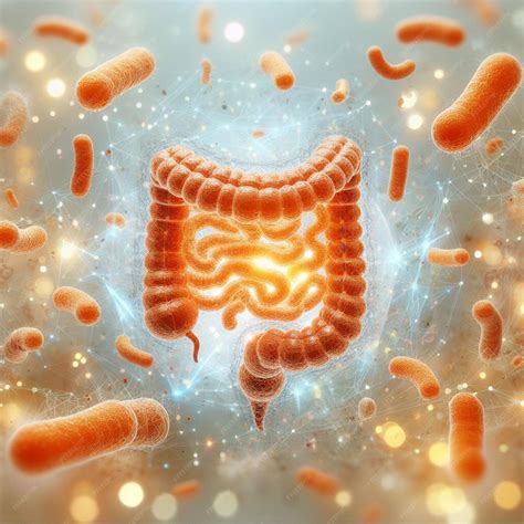 Premium Photo Anatomy Intestine Model Bacteria Floating