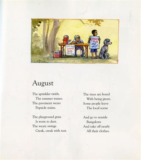 Poem “august” From Book A Childs Calendar By John Updike Via Blog