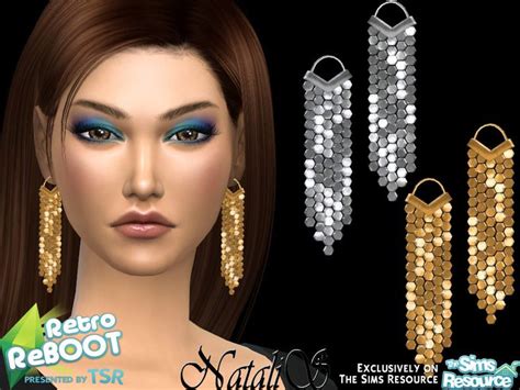 Sims 4 — Retro Rebootnatalis 70s Disco Mesh Earrings By Natalissims