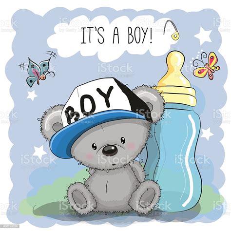 Cute Cartoon Teddy Bear Boy Stock Illustration Download