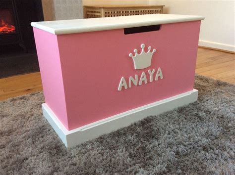 Bespoke Handmade Toy Box Personalised And Finished In Powder Pink