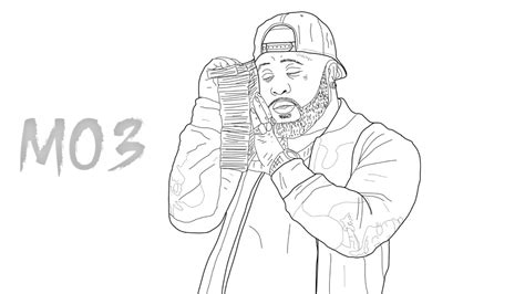 How To Draw Rapper Mo3 Youtube
