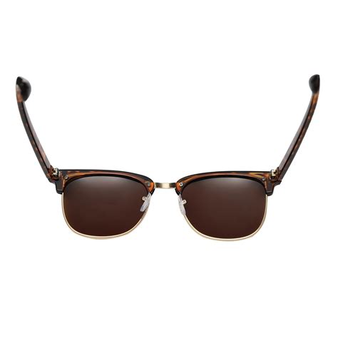 Komonee Tortoise Shell Designer Horn Rimmed Half Frame Sunglasses Classic Style 5056216964143 Ebay