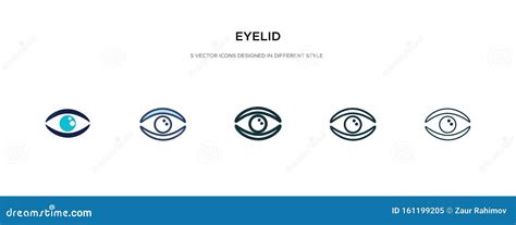 Eyelid Icon In Different Style Vector Illustration Two Colored And