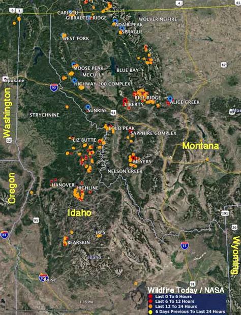 Map Of Wildfires In Montana World Map