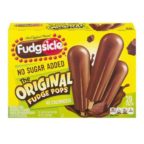 Check spelling or type a new query. Fudgsicle Original Fudge Pops No Sugar Added - 20 PK | Hy ...