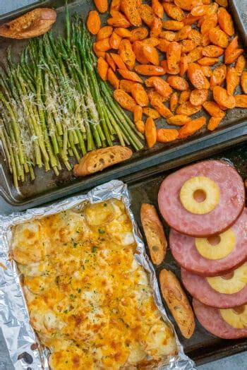 Easy Sheet Pan Easter Dinner With Peanut Butter On Top