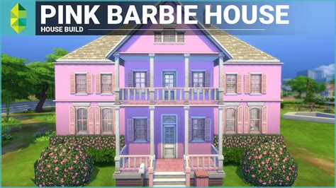 The Sims 4 House Building Pink Barbie House Youtube