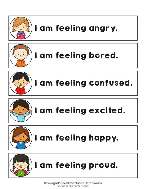 Feelings Worksheet First Grade