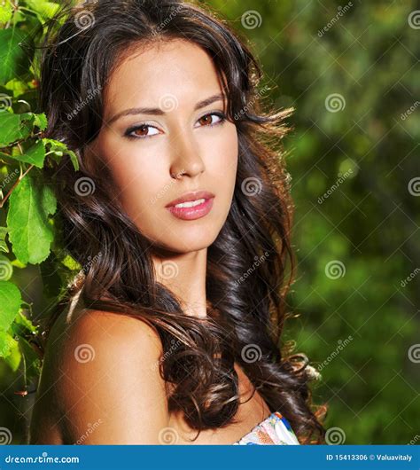 Beautiful Woman Outdoors Stock Photo Image Of Pretty 15413306