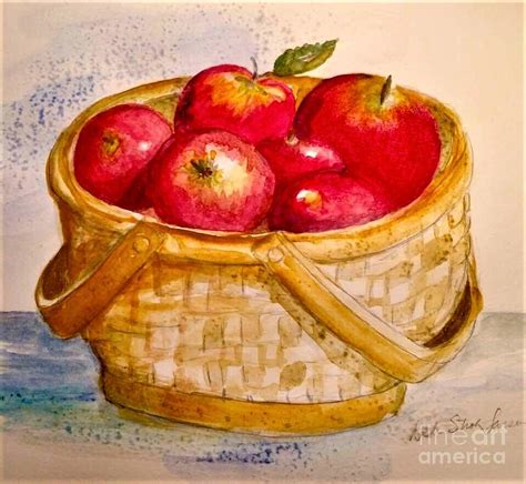 Apple Basket Painting By Deb Stroh Larson Fine Art America