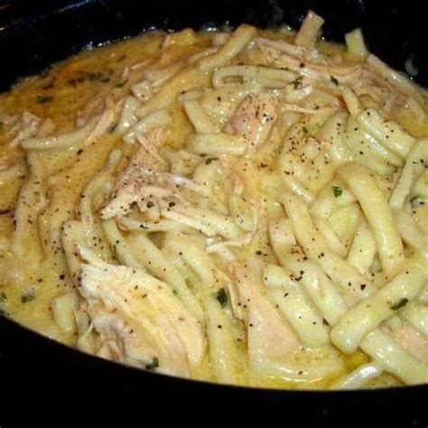 Comforting Chicken And Noodles Crock Pot Crockpot Dishes Food Recipes