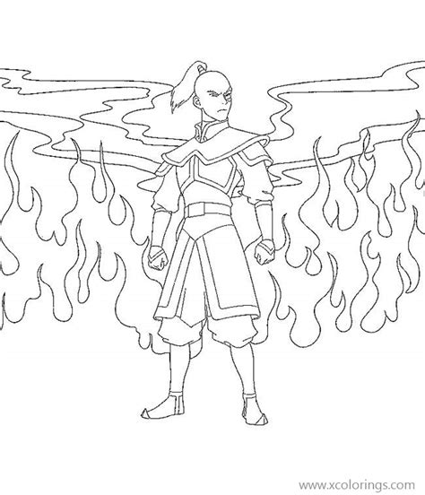 Prince Zuko From Avatar The Last Airbender Coloring Pages