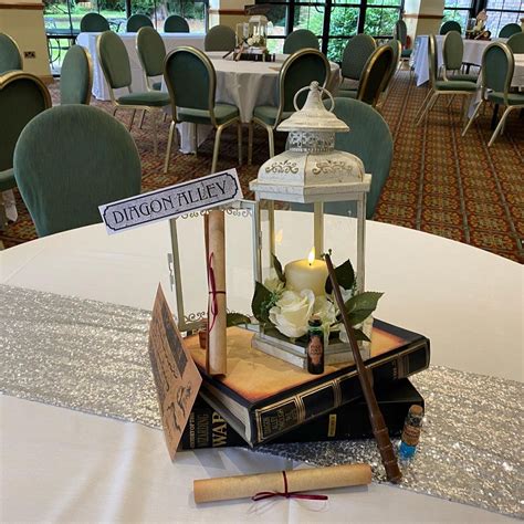 Harry Potter Centerpiece Ideas, Baby Shower Table Centerpieces, Wedding