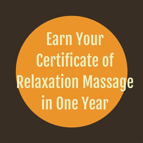Earn Your Certificate Of Relaxation Massage In One Year — Massage Therapy Programs