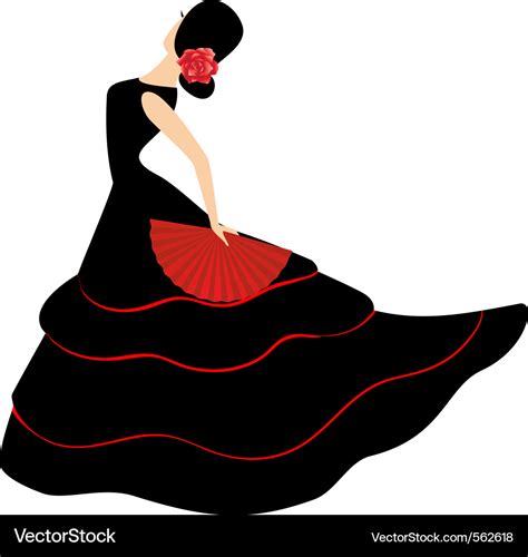 Flamenco Dancer Royalty Free Vector Image Vectorstock