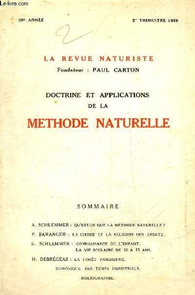 La Revue Naturiste 2e Trimestre 1959 30e Annee Doctrine Et