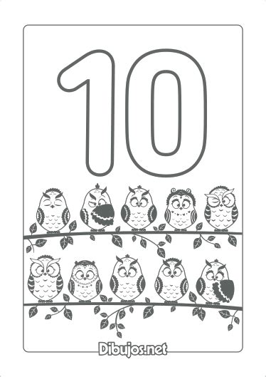 Imprimir Dibujo Del Número 10 Para Colorear Numbers Preschool Free