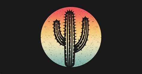 Retro Saguaro Cactus Funny Cactaceae Cacti Lover T Cactus Pin
