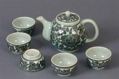Mother of pearl credit card holder, jewelry boxes, engraved. Tall Dark Lotus Korean Teapot Set | Tea pots, Tea pot set ...