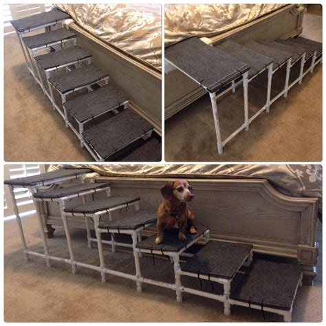 Dog ramp for stairs dog ramp for bed cat stairs pet ramp diy dog bed stairs for pets doggie beds doggies pet steps for bed. Dog Ramp - PVC dog steps for your bed made with outdoor ...