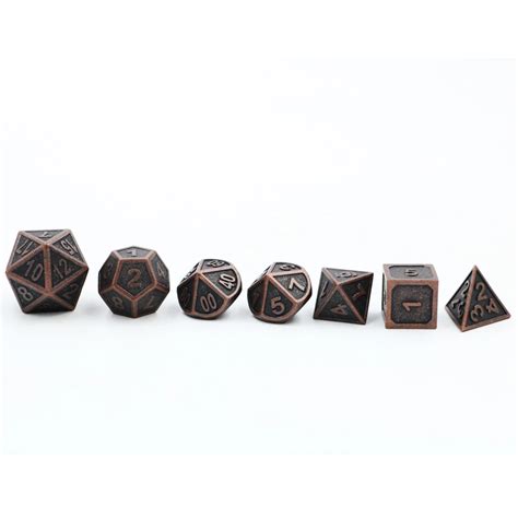 הקוביות Dungeons And Dragons 7pcsset Creative Rpg Dice Dandd Metal Dice