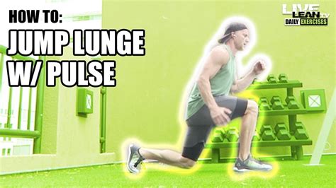 how to do a jump lunge with pulse exercise demonstration video and guide youtube