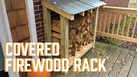 Diy Covered Firewood Rack Youtube