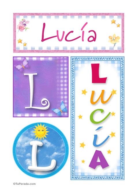 Enviar Tarjeta Postal Lucia Nombre Imagen Para Imprimir