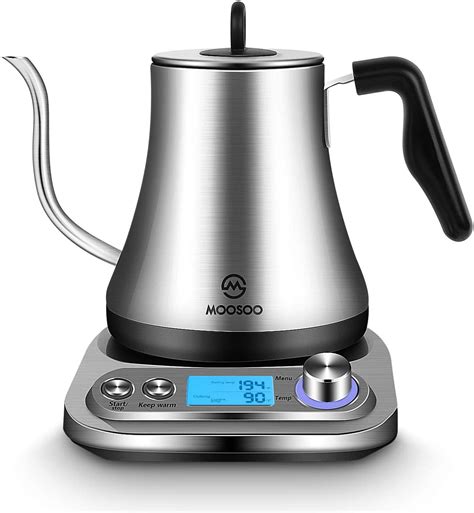 Moosoo Electric Gooseneck Coffee Kettle With Variable Temperature