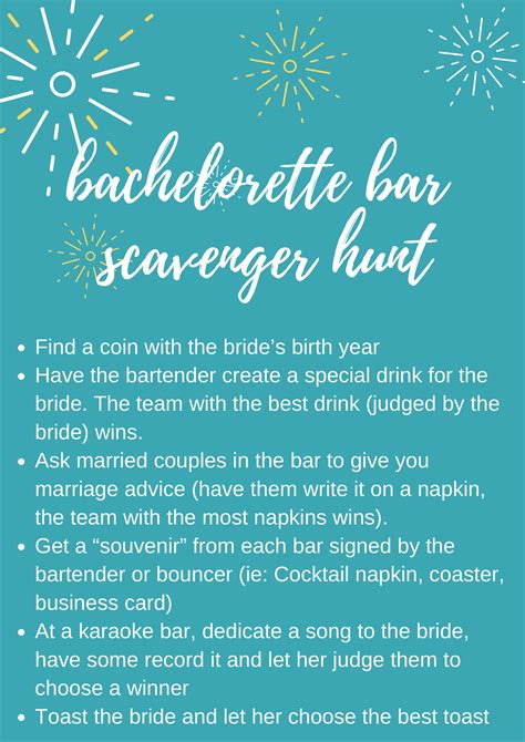 7 fun ideas for an bachelorette scavenger hunt wedding forward