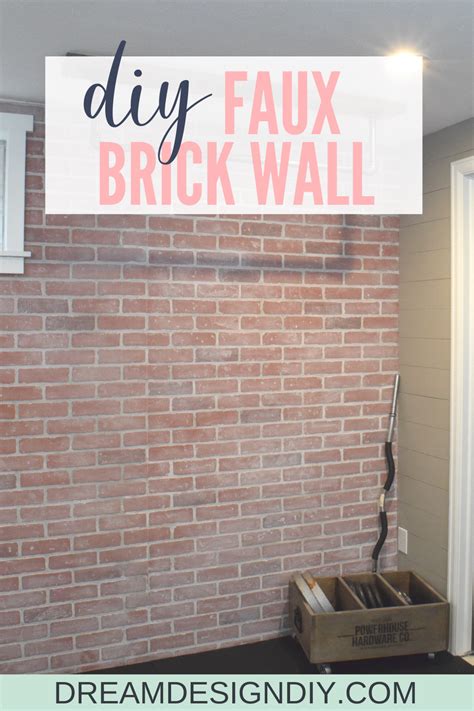 Diy Faux Brick Wall Easy Budget Friendly Way To Add Character