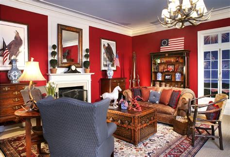 Attractive Red And White Living Room Interior Designs