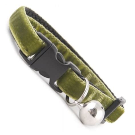 Fun stuff for cat lovers is what our site is all about. Olive Green Velvet Cool Cat Collar