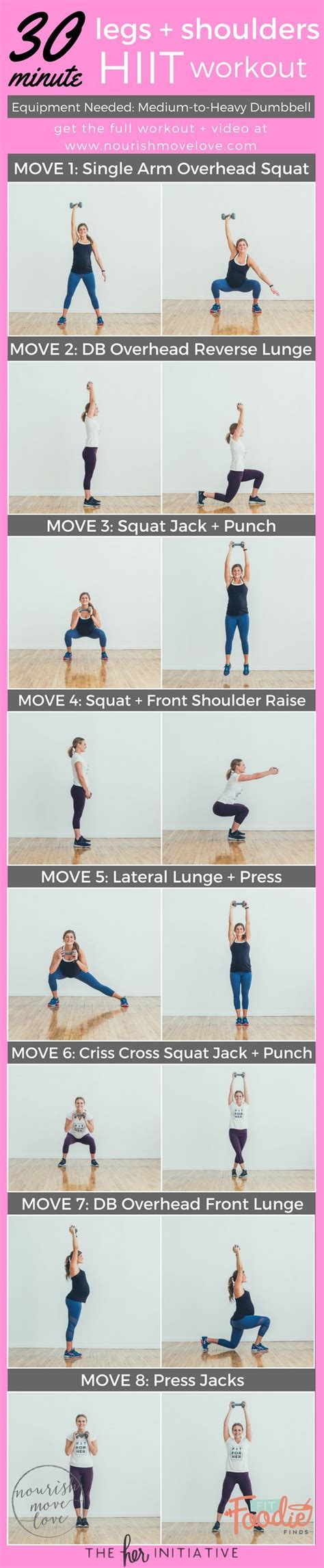 30 Minute Legs Shoulders Hiit Workout Legs Workout I Shoulder