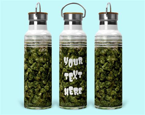 Novelty Weed Cannabis In A Bottle Personalized 500ml Water Etsy