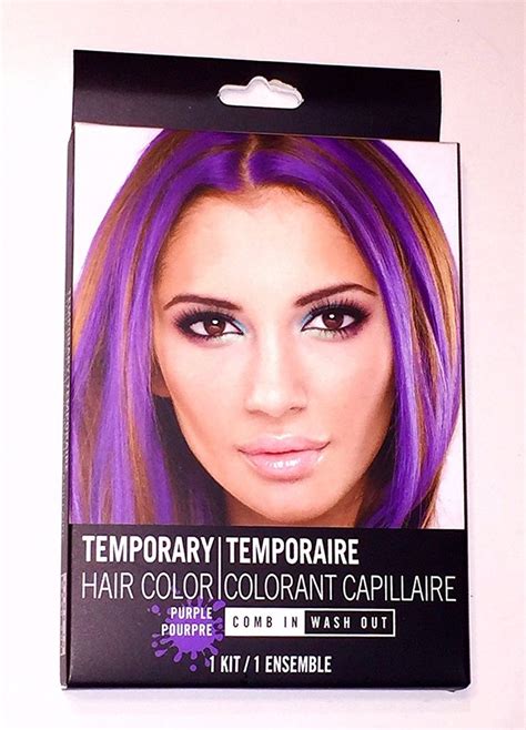 Temporary hair dye washes out within five to 10 shampoos, says trey gillen, a stylist at ceron hair studio in houston. Passion Purple Temporary Hair Color 1 Kit Comb In Wash Out ...